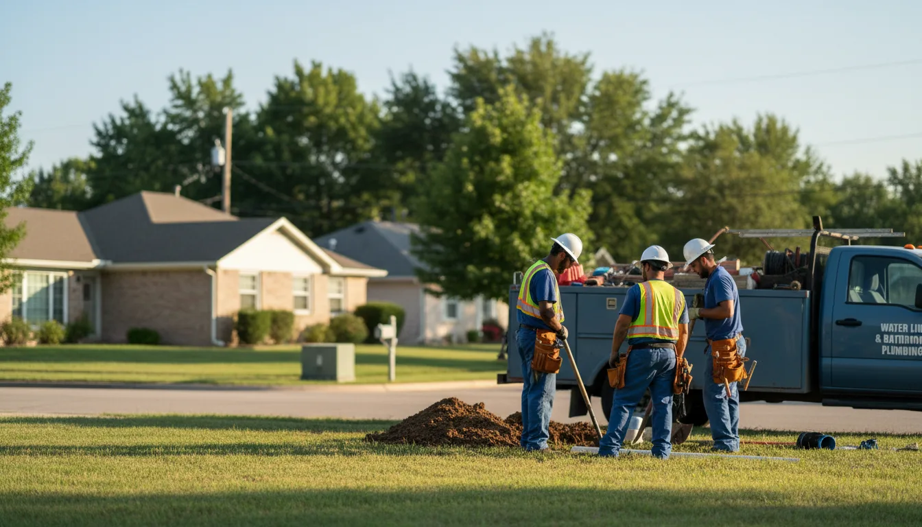 Residential water line and bathroom plumbing service in Livingston, WI